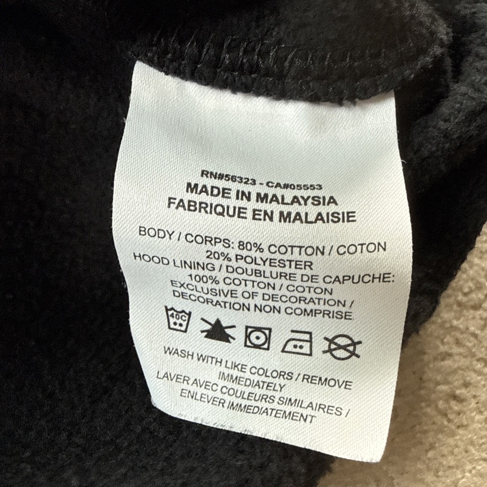 Nike Sportswear Club Fleece Pullover Hoodie Black/White Men's XL BV2654-010 - Picture 8 of 8